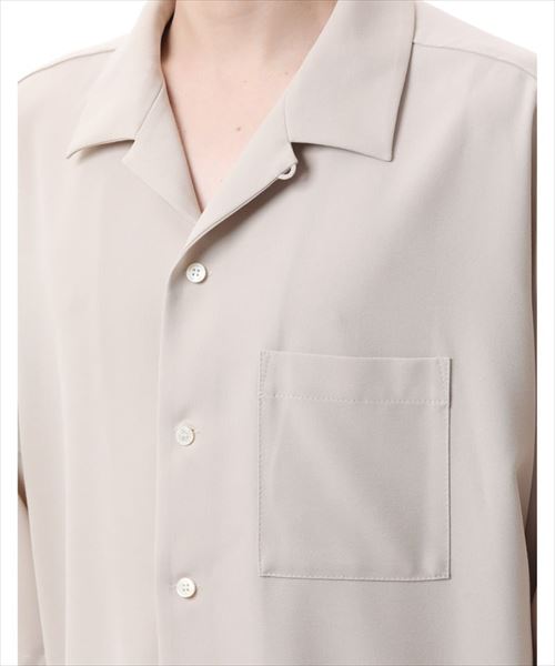 PE LIGHT TROPICAL DOLMAN S/S OPEN COLLAR SHIRT