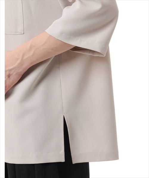 PE LIGHT TROPICAL DOLMAN S/S OPEN COLLAR SHIRT