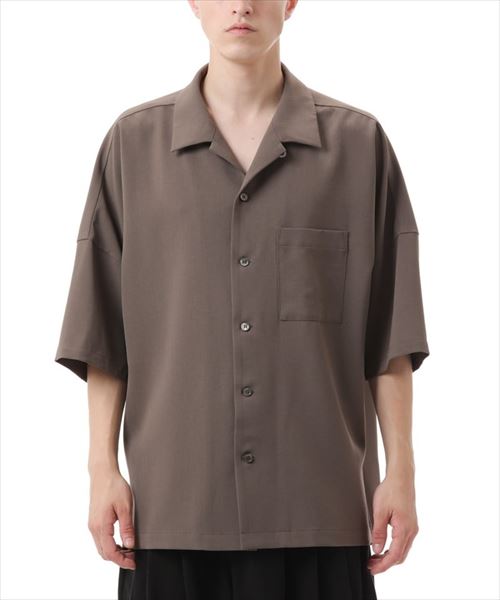 PE LIGHT TROPICAL DOLMAN S/S OPEN COLLAR SHIRT