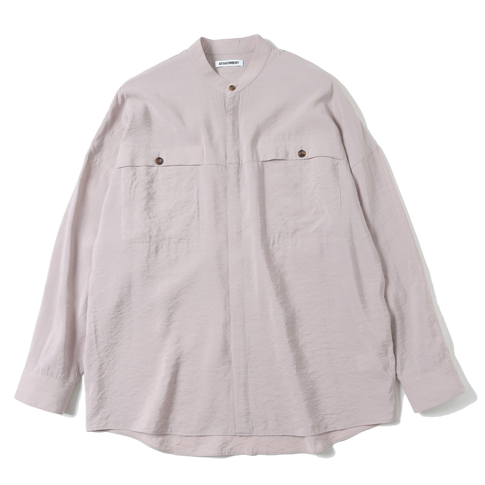RY/NY LAWN OVERSIZED BAND COLLAR L/S SHIRT