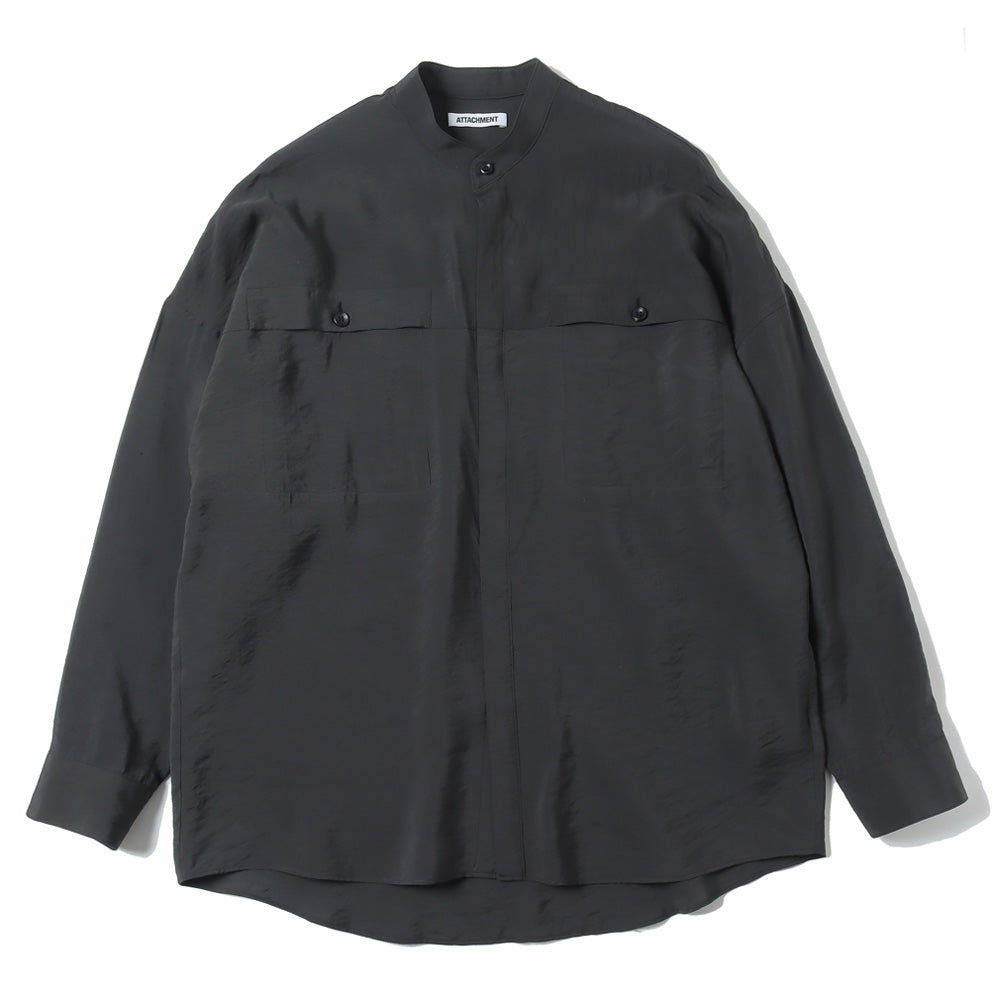 RY/NY LAWN OVERSIZED BAND COLLAR L/S SHIRT