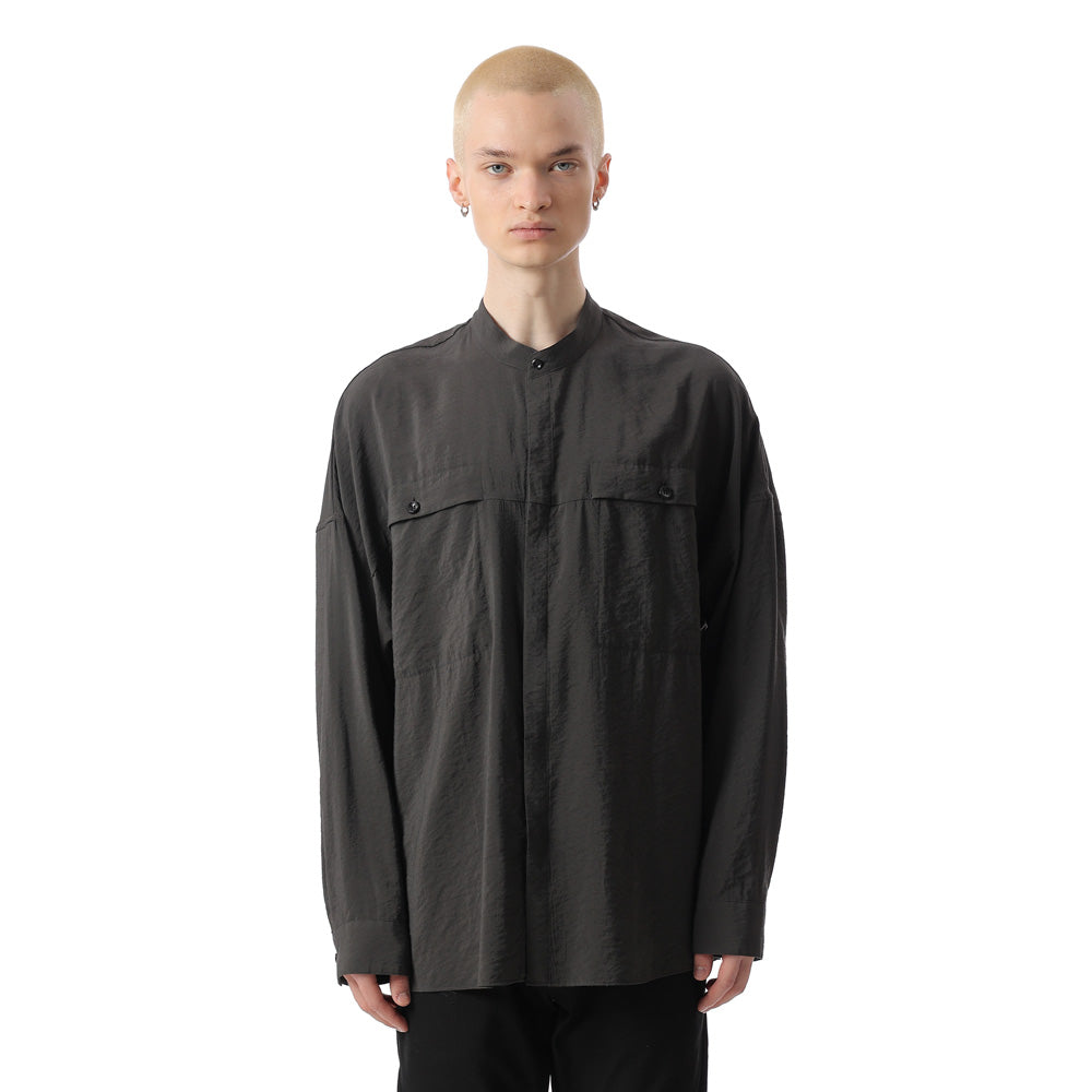 RY/NY LAWN OVERSIZED BAND COLLAR L/S SHIRT