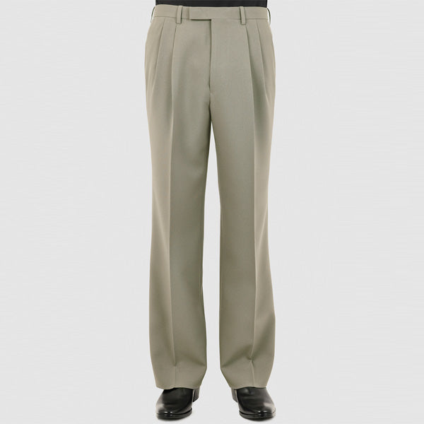 LAD MUSICIAN - POLYESTER TROPICAL 2TUCK SLIM FLARE SLACKS