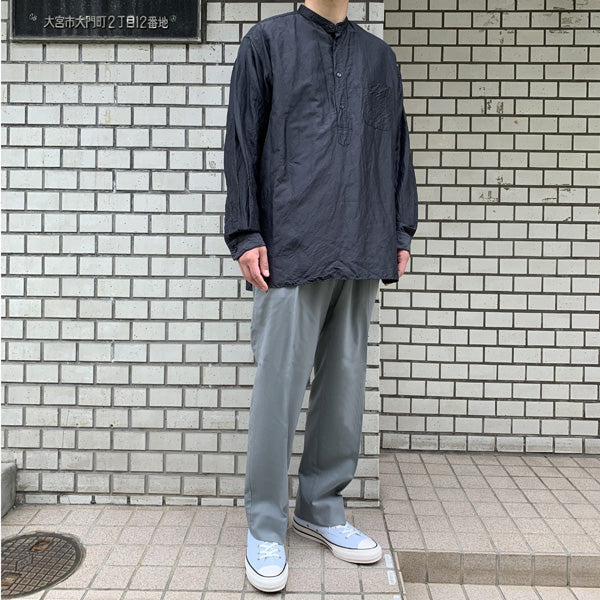 BAND COLLAR SHIRT P.O CUPRO LINEN COTTON CLOTH