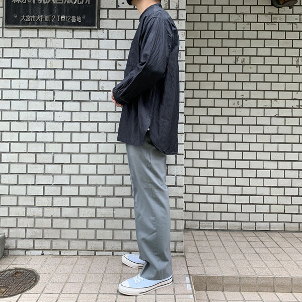 BAND COLLAR SHIRT P.O CUPRO LINEN COTTON CLOTH