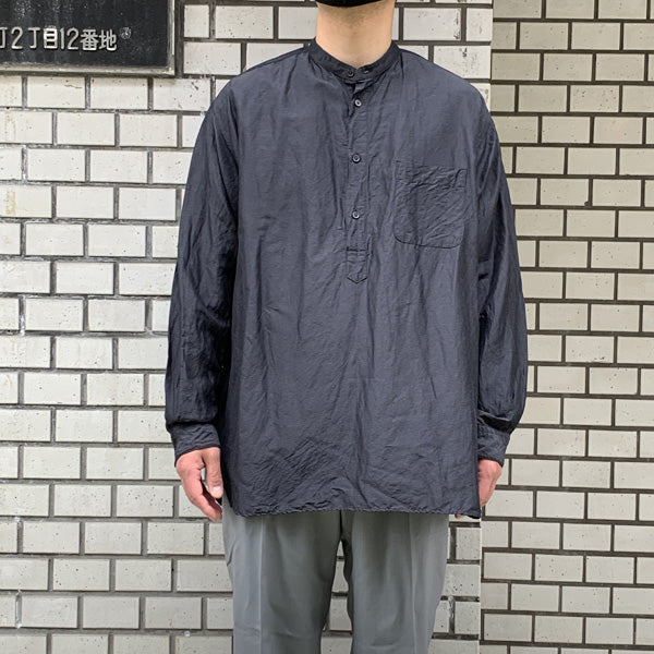 BAND COLLAR SHIRT P.O CUPRO LINEN COTTON CLOTH