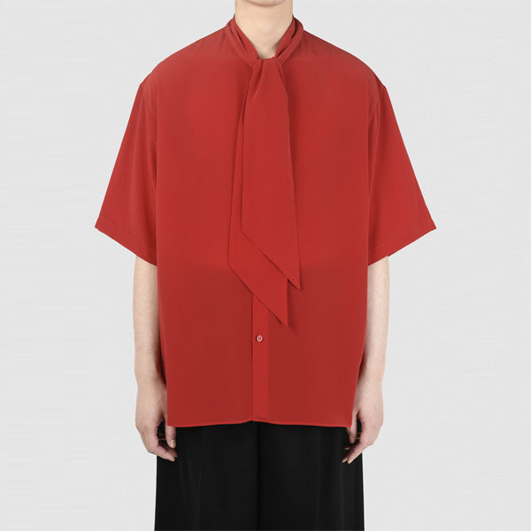 LAD MUSICIAN-DECHINE BOW COLLAR S/S SHIRT