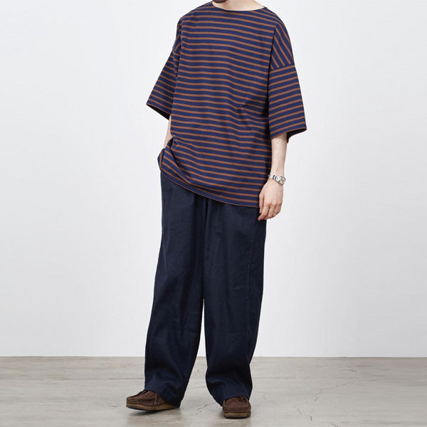 BASQUE SHIRT S/S ORGANIC COTTON BORDER