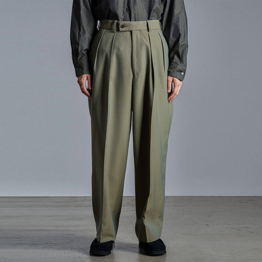  DOUBLE PLEATED TROUSERS ORGANIC WOOL SURVIVAL CLOTH  