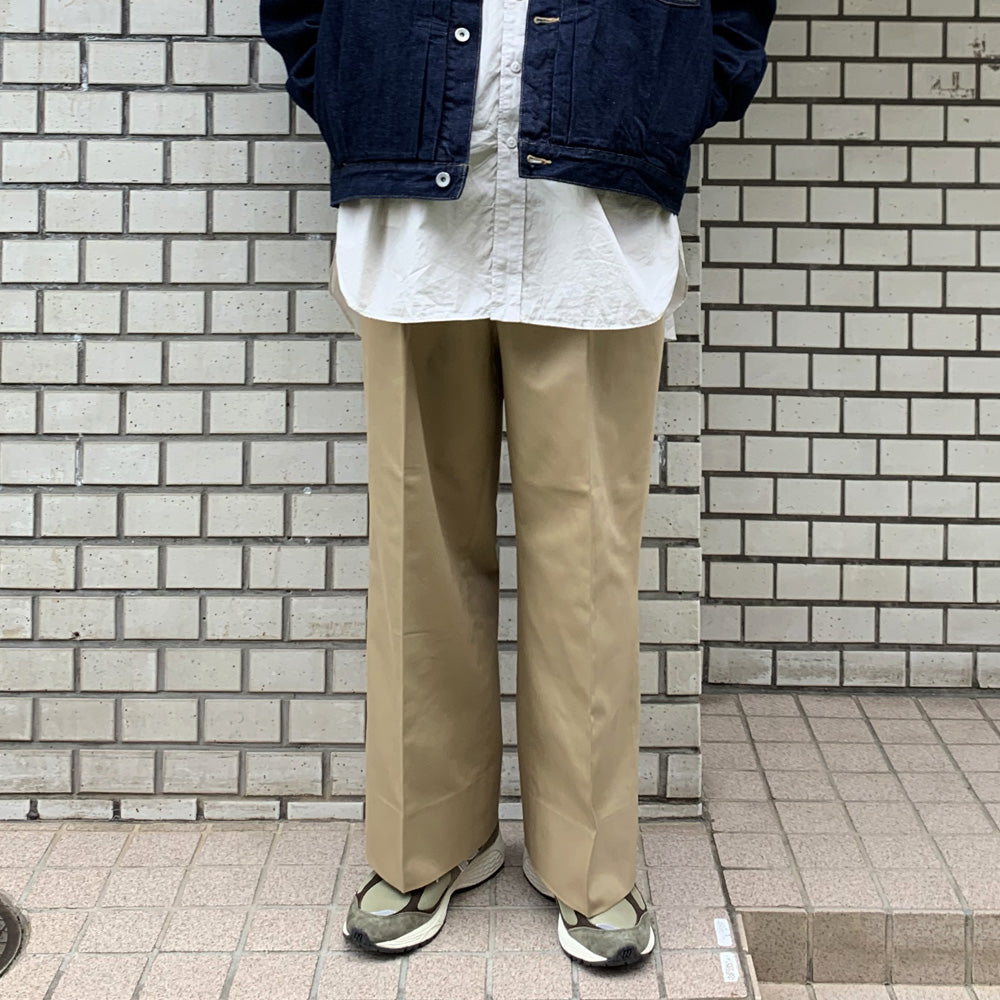 FRENCH ARMY CHINO 1-TUCK BAGGY SLACKS