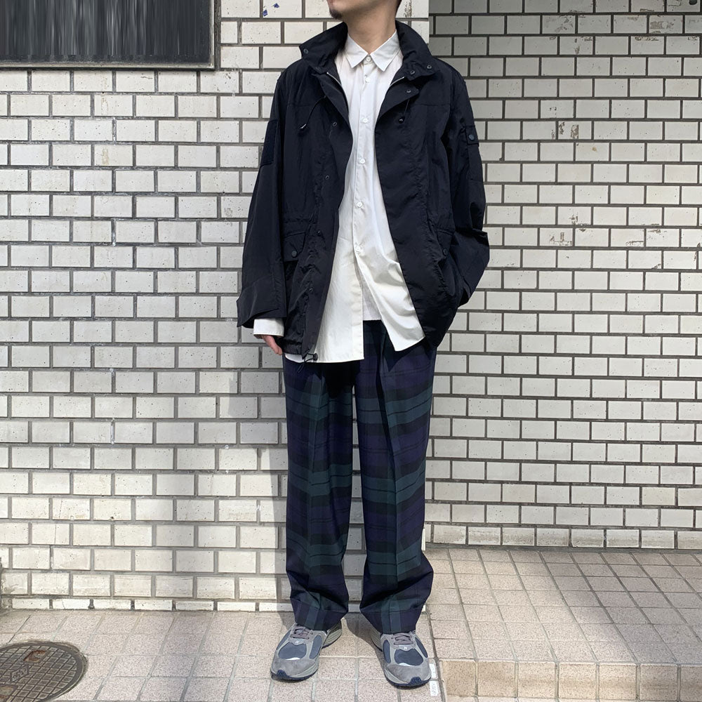 DOUBLE PLEATED CLASSIC WIDE TROUSERS ORGANIC WOOL TROPICAL