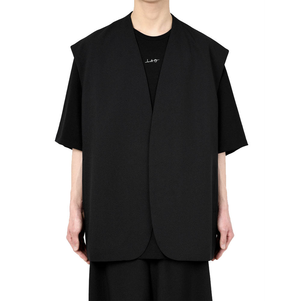 POLYESTER TROPICAL SLEEVELESS JACKET