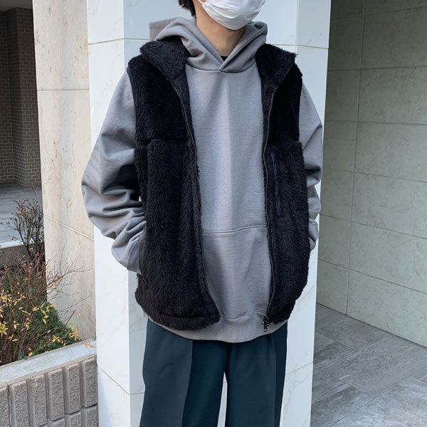 SPORTS VEST NATURAL COLOR ALPACA FLEECE