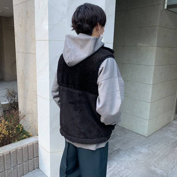 SPORTS VEST NATURAL COLOR ALPACA FLEECE