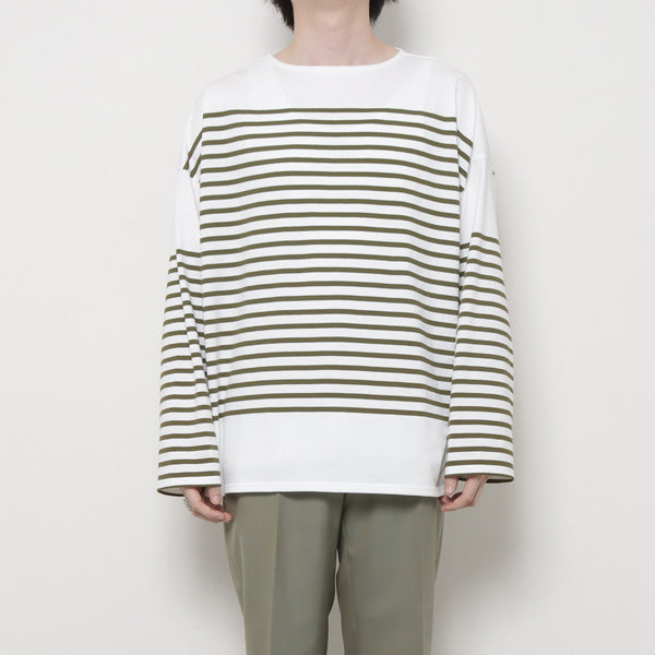 BASQUE SHIRT ORGANIC COTTON PANEL BORDER