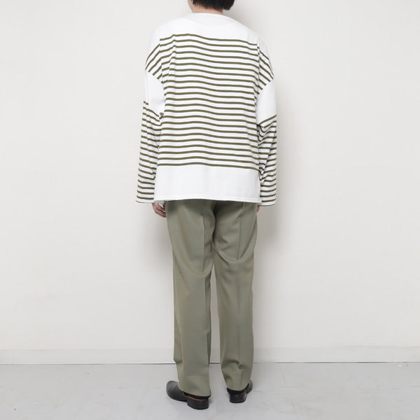 BASQUE SHIRT ORGANIC COTTON PANEL BORDER