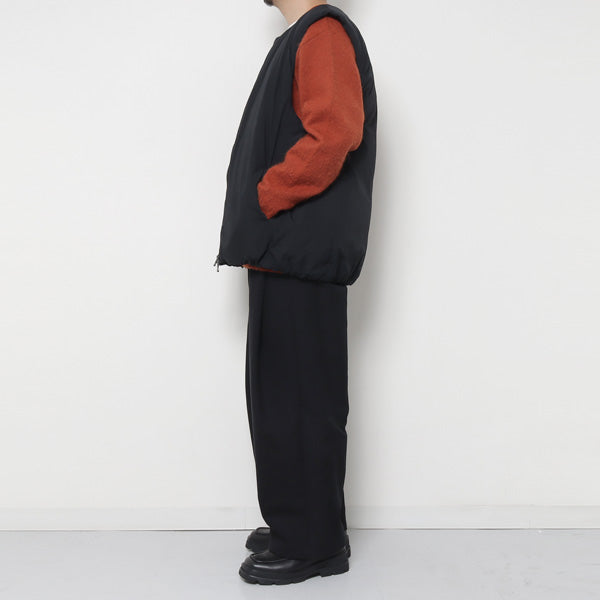 NY TAFFETA COLLARLESS DOWN VEST