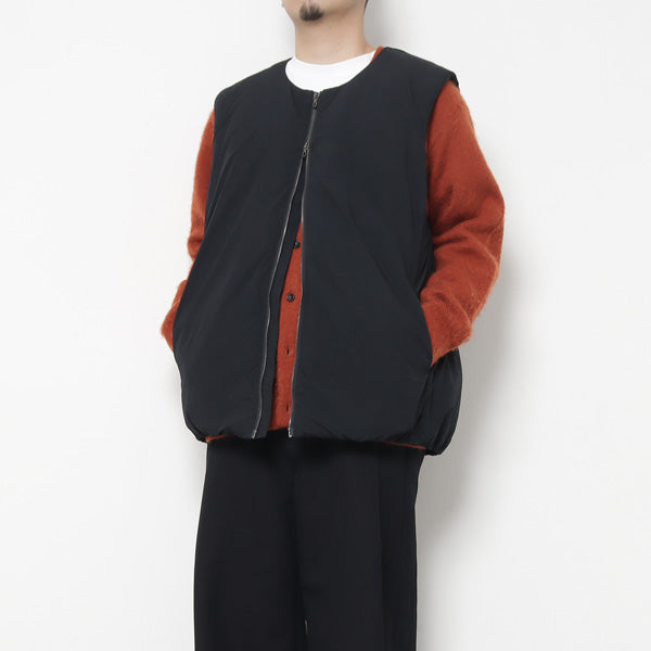NY TAFFETA COLLARLESS DOWN VEST
