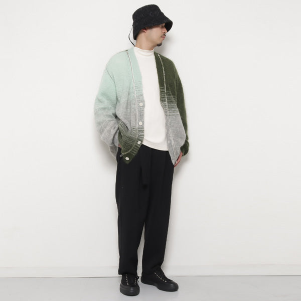 WO/NY MOHAIR GRADATION ZIP CARDIGAN