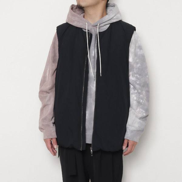 NY TAFFETA COLLARLESS DOWN VEST
