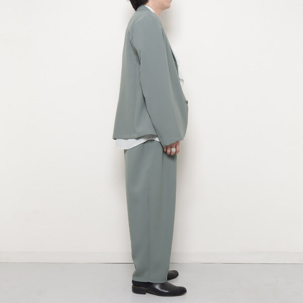 POLYESTER TROPICAL GATHER WIDE PANTS