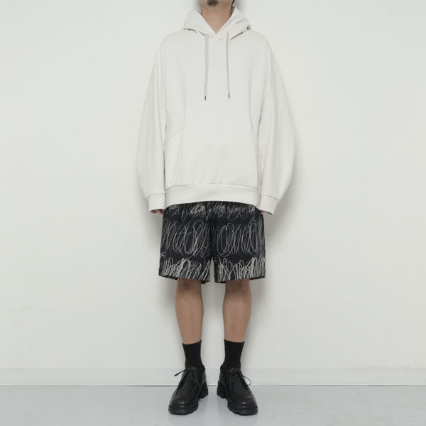 C/PE DOUBLE KNIT OVERSIZED HOODIE