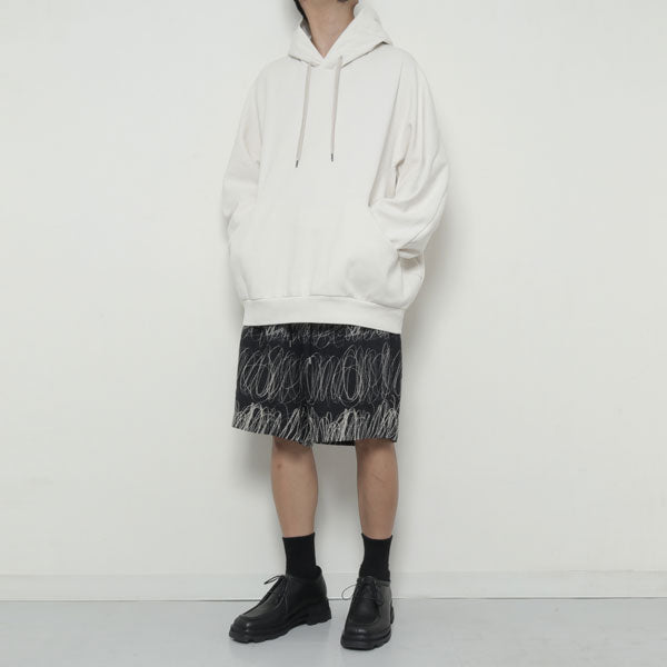 C/PE DOUBLE KNIT OVERSIZED HOODIE