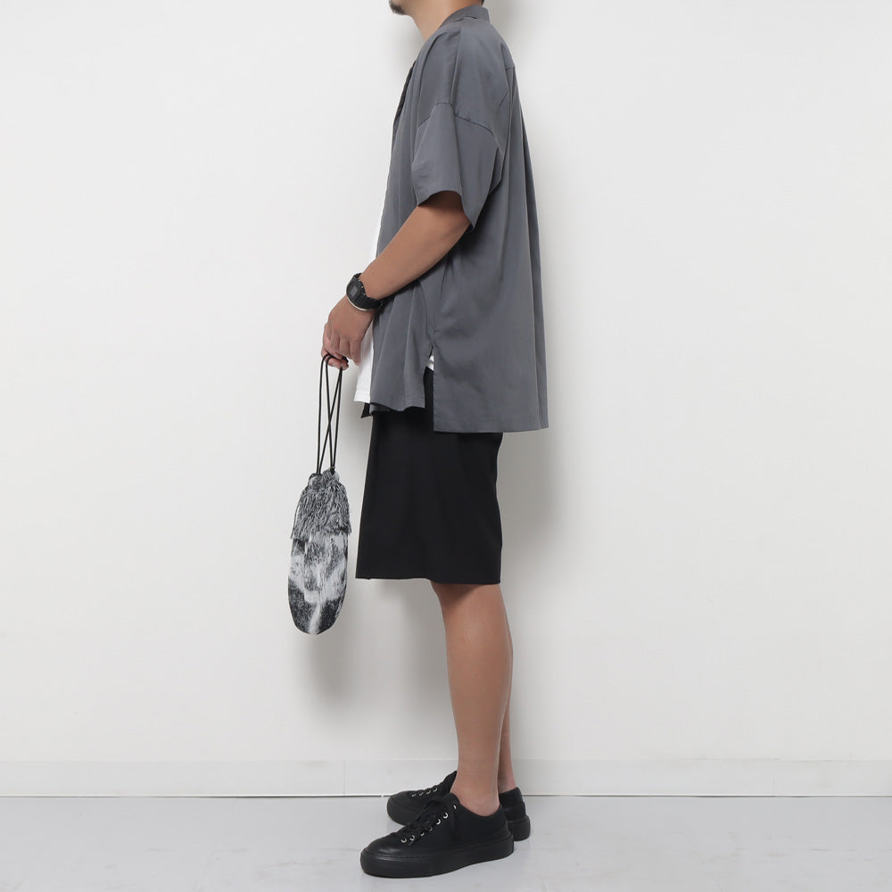 PE/LI POPLIN OPEN COLLAR S/S SHIRT