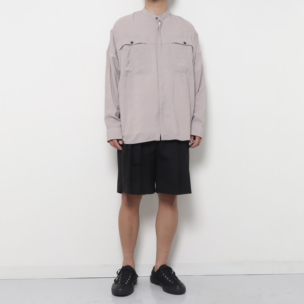 RY/NY LAWN OVERSIZED BAND COLLAR L/S SHIRT