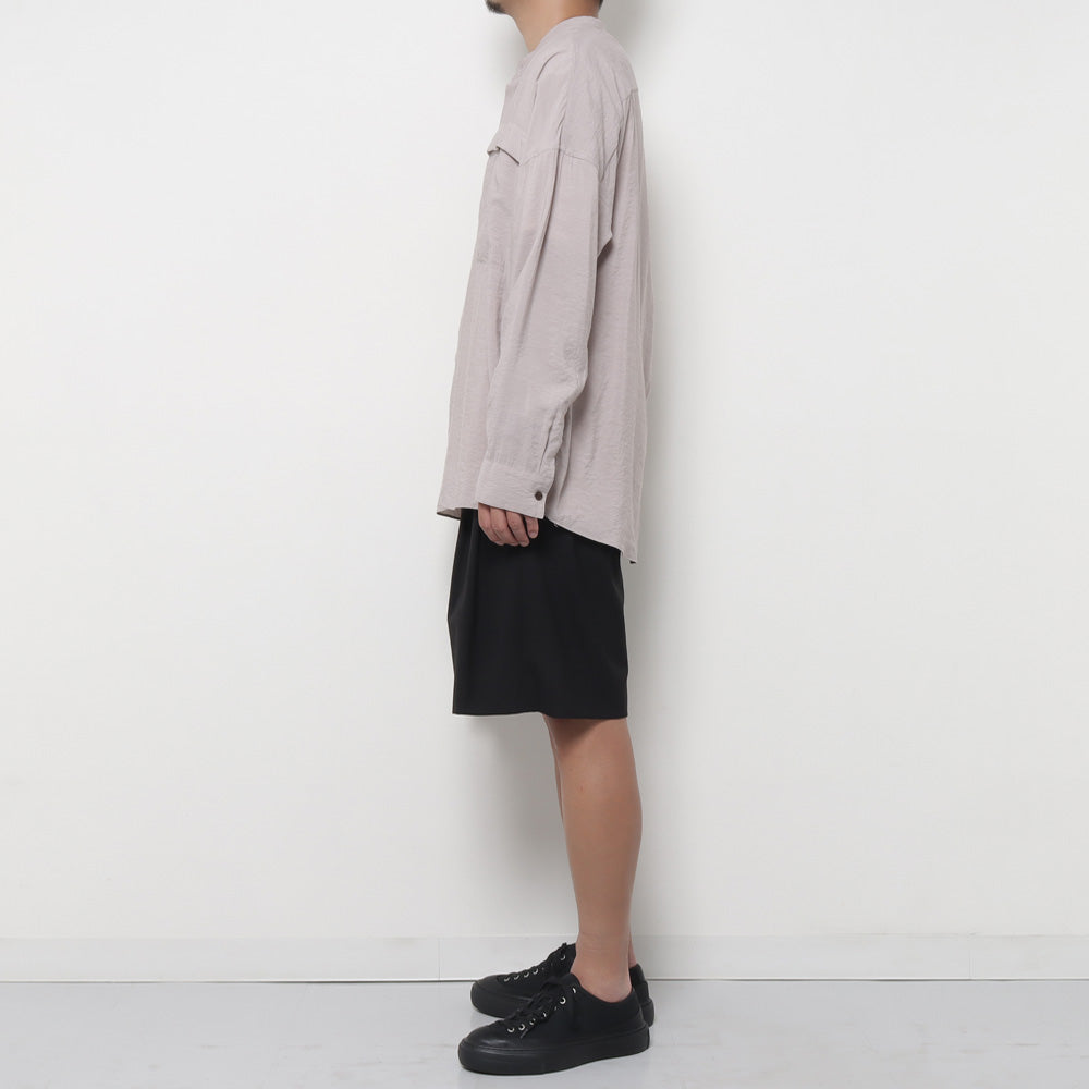 RY/NY LAWN OVERSIZED BAND COLLAR L/S SHIRT