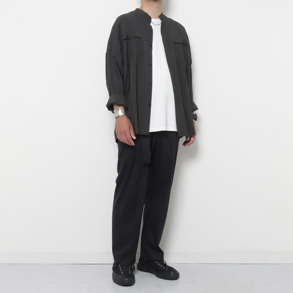 RY/NY LAWN OVERSIZED BAND COLLAR L/S SHIRT