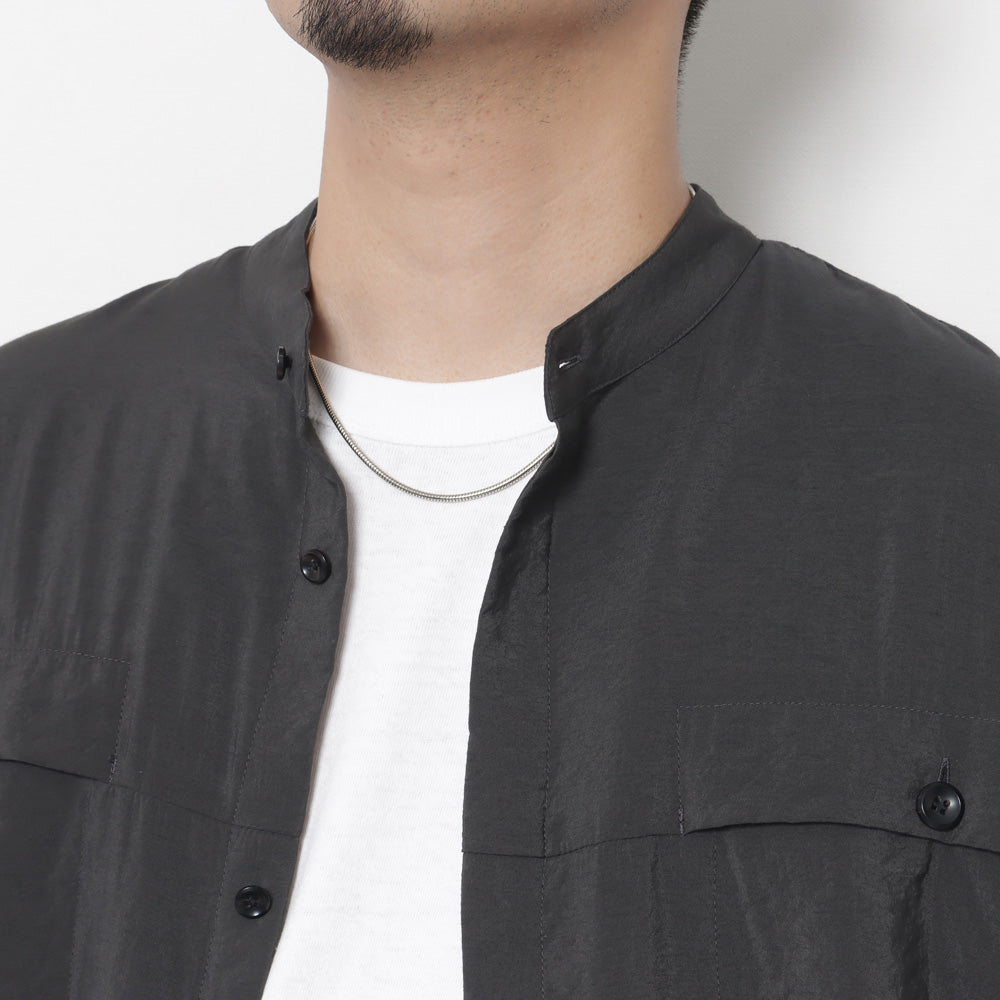 RY/NY LAWN OVERSIZED BAND COLLAR L/S SHIRT