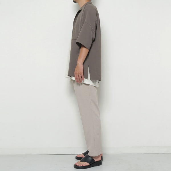 PE LIGHT TROPICAL DOLMAN S/S OPEN COLLAR SHIRT