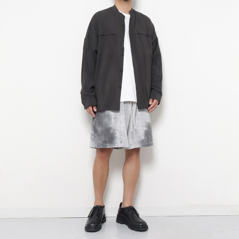 RY/NY LAWN OVERSIZED BAND COLLAR L/S SHIRT
