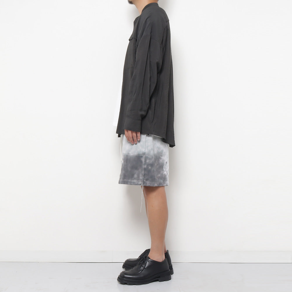 RY/NY LAWN OVERSIZED BAND COLLAR L/S SHIRT