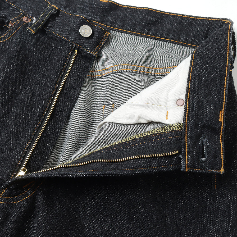 40s MIL BAGGY ZIPPED SHUTTLE DENIM TROUSERS