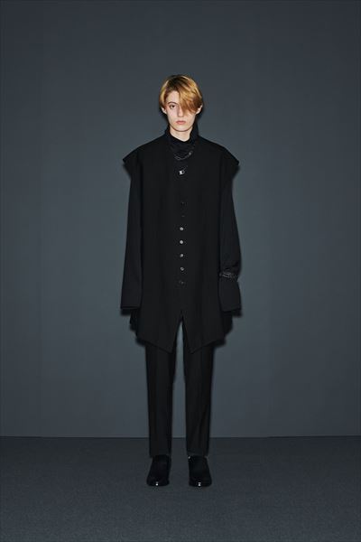 WOOL GABARDINE LONG VEST