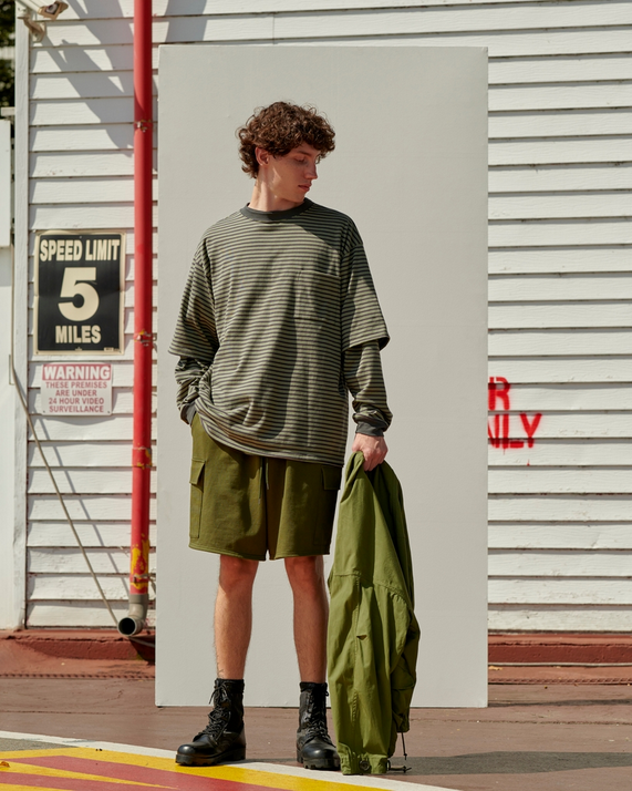 BORDER TEE L/S ORGANIC COTTON