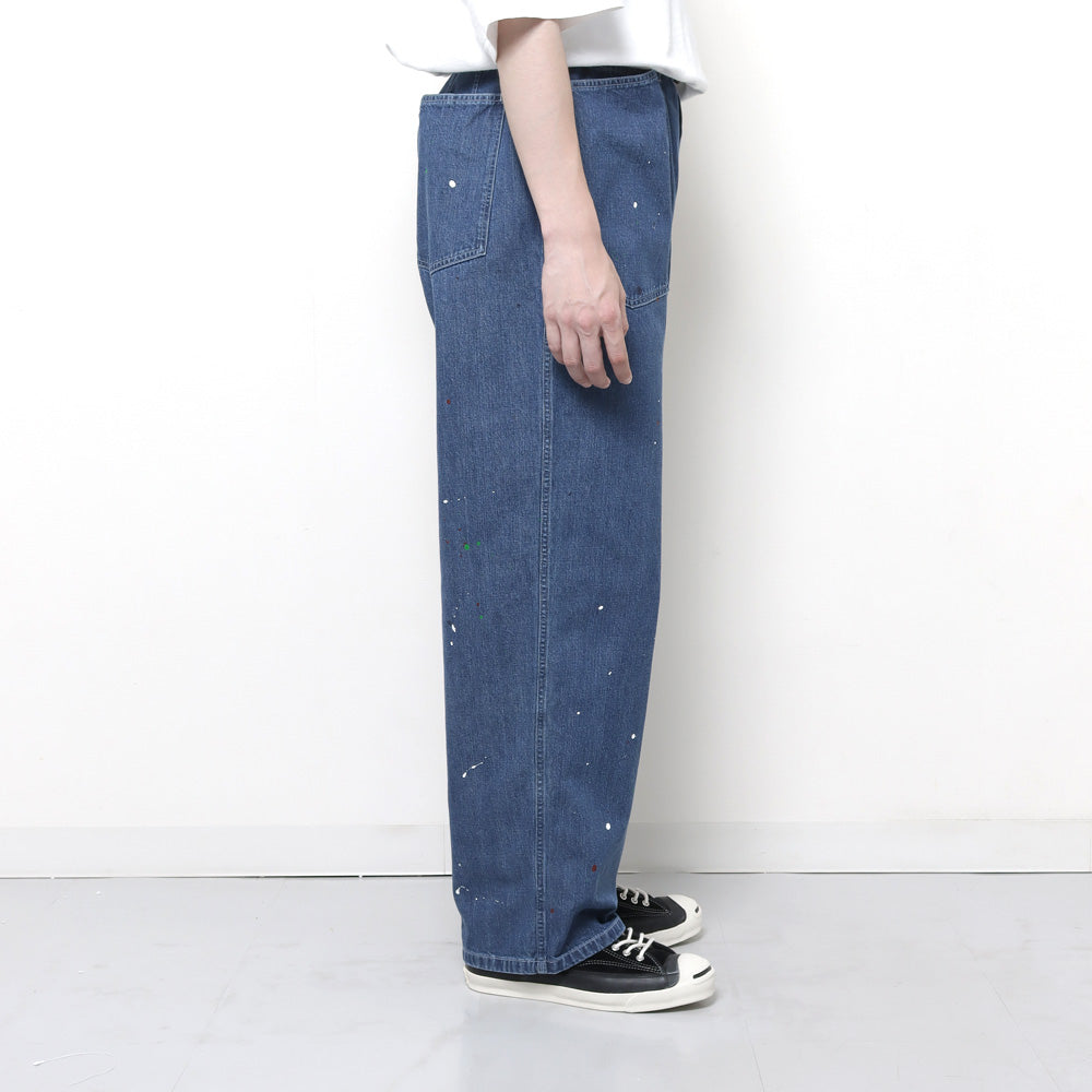 M-35 PAINTED PANTS 10oz ORGANIC COTTON INDIGO DENIM