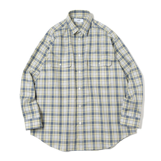  WORK SHIRT WIDE FIT ORGANIC COTTON OXFORD CHECK  