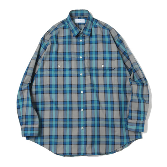  WORK SHIRT WIDE FIT ORGANIC COTTON OXFORD CHECK  