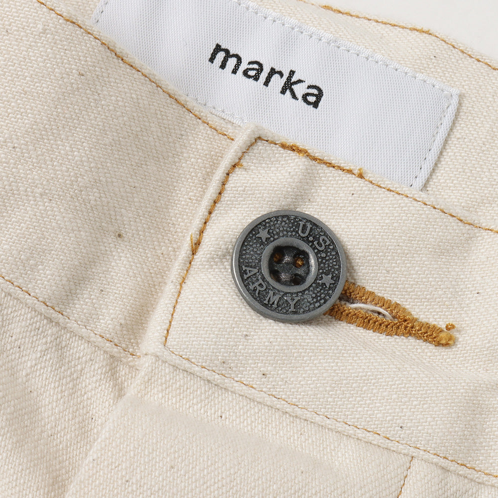 marka-M-35 BUCKLE BACK PANTS 10oz ORGANIC COTTON DENIM-button