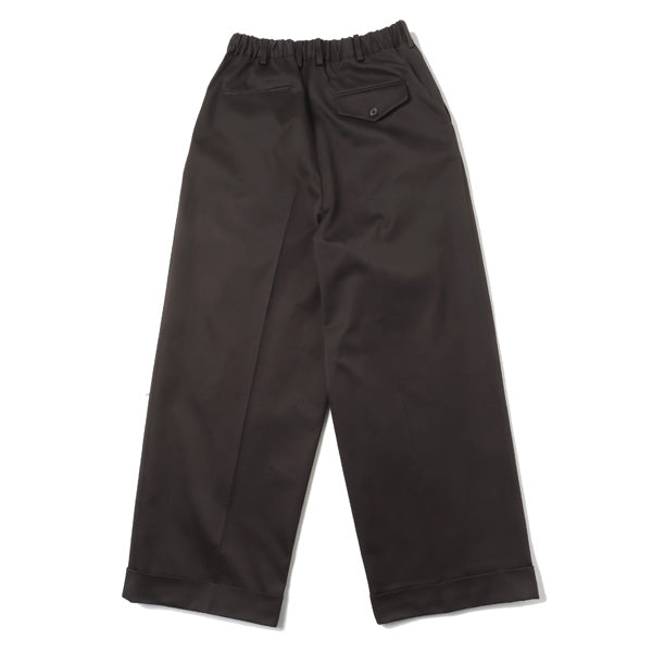 PLEATED WIDE TROUSERS ORGANIC COTTON TWILL