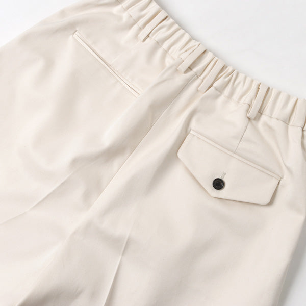 PLEATED WIDE TROUSERS ORGANIC COTTON TWILL