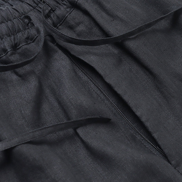 MARKAWARE-FLAT FLONT EASY PANTS HEMP-zip