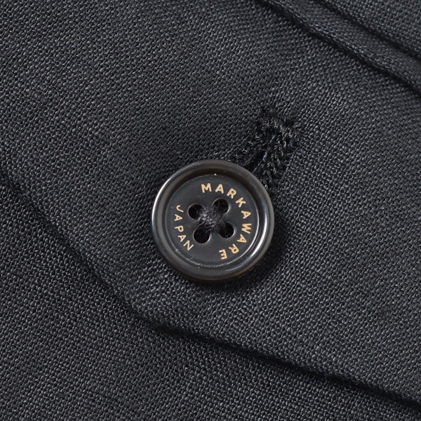 MARKAWARE-FLAT FLONT EASY PANTS HEMP-buttun