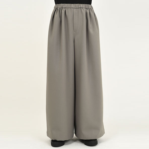 LAD MUSICIAN - POLYESTER TROPICAL GATHER WIDE FLARE PANTS