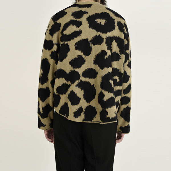 MIDDLE GAUGE WJQ KNIT VINTAGE LEOPARD CARDIGAN