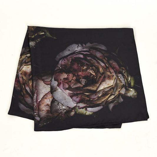  SCARF SILK TWILL RAIN FLOWER  