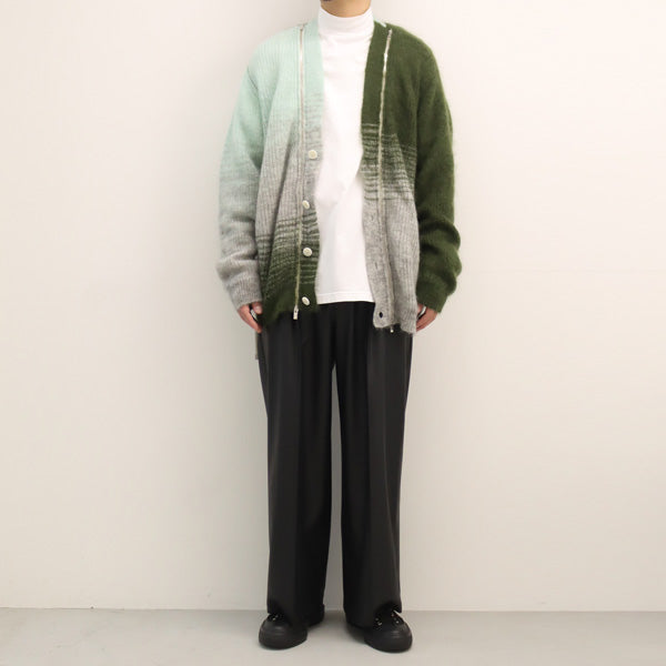 WO/NY MOHAIR GRADATION ZIP CARDIGAN